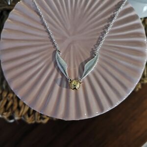 Radiant Silver and Gold Snitch Necklace